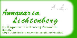annamaria lichtenberg business card